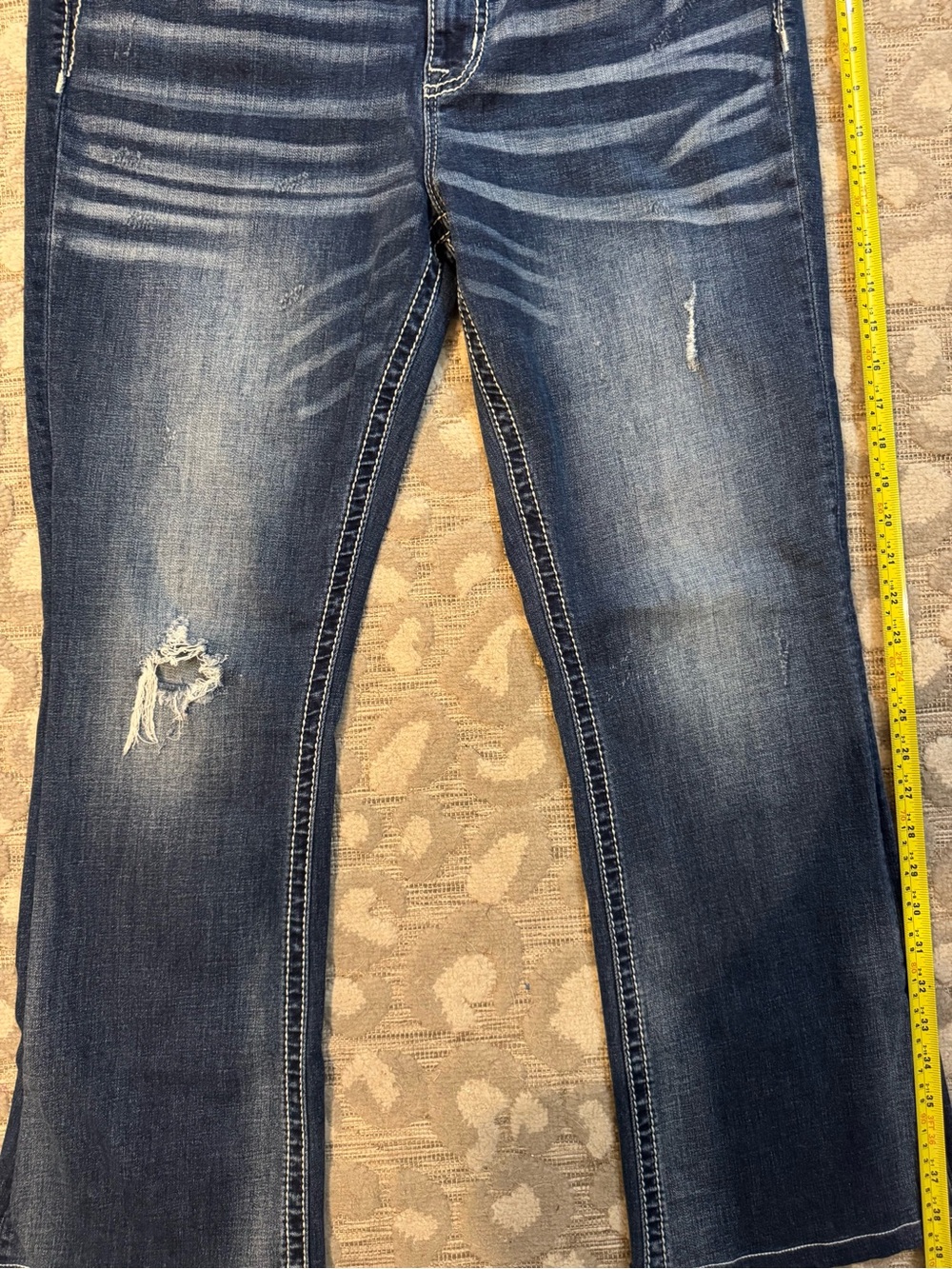 Miss Me Dark Blue Bootcut Jeans with Patriotic Sequin Pocket - Picture 4 of 10